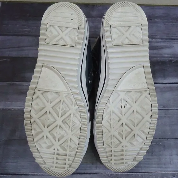 SIZE 9. Converse All Star women's leather high top sneakers shoes.