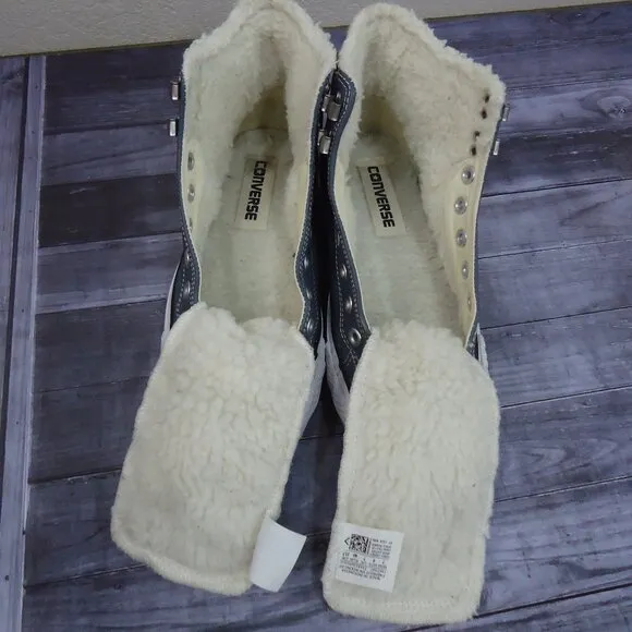 SIZE 9. Converse All Star women's leather high top sneakers shoes.