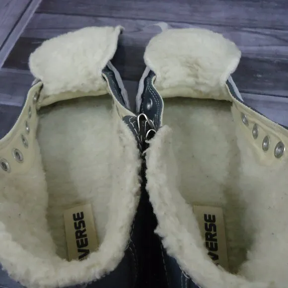 SIZE 9. Converse All Star women's leather high top sneakers shoes.