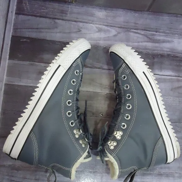 SIZE 9. Converse All Star women's leather high top sneakers shoes.