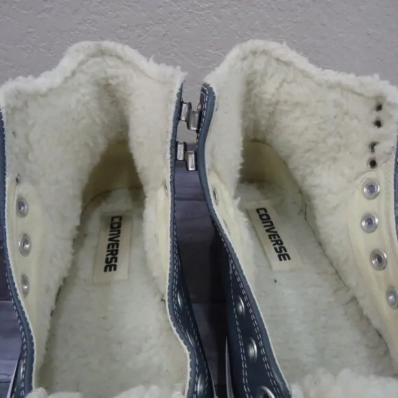 SIZE 9. Converse All Star women's leather high top sneakers shoes.