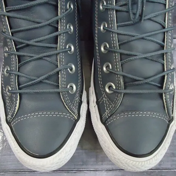 SIZE 9. Converse All Star women's leather high top sneakers shoes.