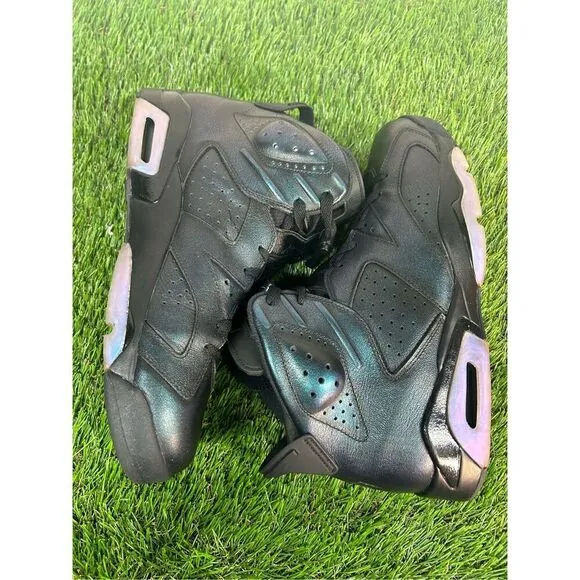 Size 12 - Air Jordan 6 Retro All Star - Chameleon Black Blue Purple (907961-015)