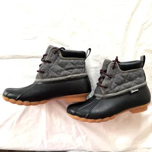 Skechers Arch Fit Pond Lil Puddles Boots Black Gray SZ 6 Y NWOT