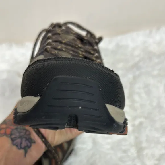Skechers Brown and Green Athletic Shoes with Rugged Design
