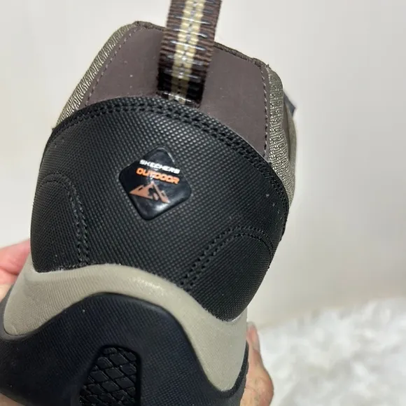 Skechers Brown and Green Athletic Shoes with Rugged Design