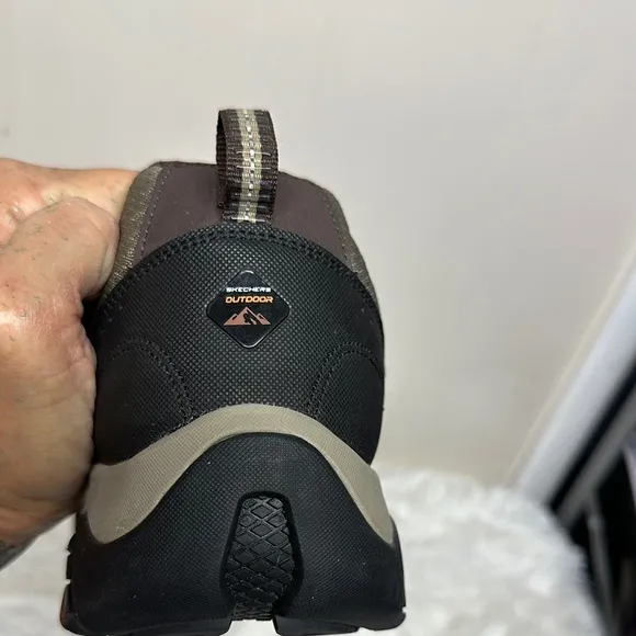 Skechers Brown and Green Athletic Shoes with Rugged Design