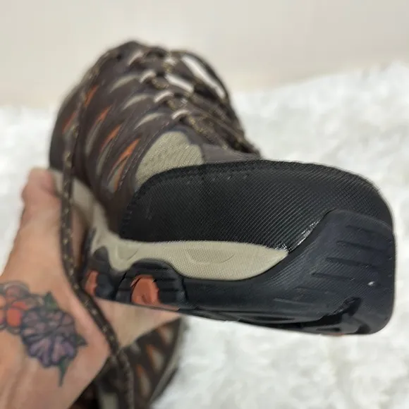 Skechers Brown and Green Athletic Shoes with Rugged Design