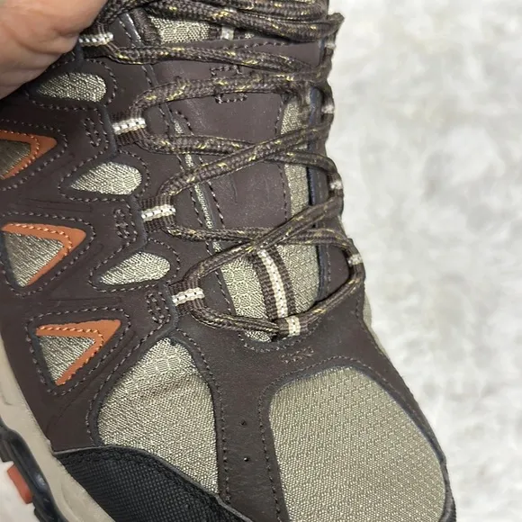 Skechers Brown and Green Athletic Shoes with Rugged Design