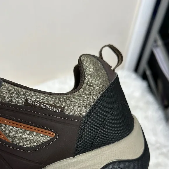 Skechers Brown and Green Athletic Shoes with Rugged Design