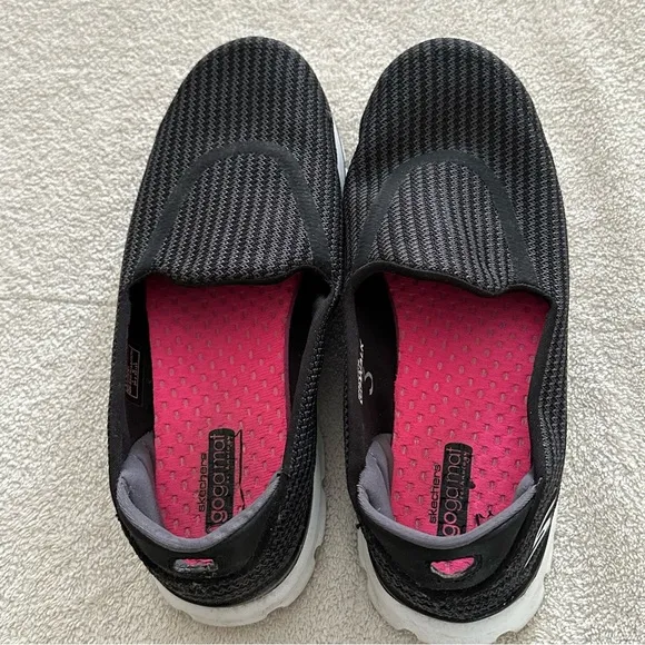 Skechers Go Walk 3 Comfort Slip-On Black Gray Size 9