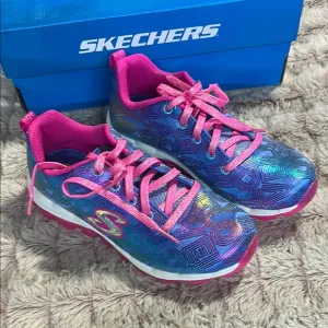 Skechers Kids' Blue and Pink Sneakers size 2