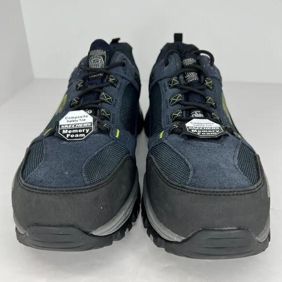 Skechers Mens 77183 Blue  Greetah Comp Toe Waterproof Size 11.5 Safety Shoes