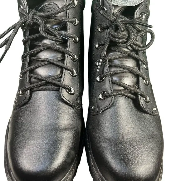 Skechers Men's Black Leather Tactical Boots Size‎ 11 Waterproof Winter