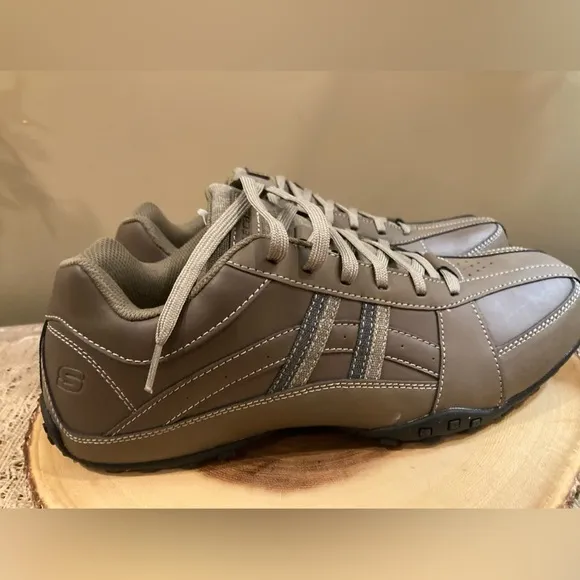 Skechers USA Men's Citywalk Malton Oxford Sneaker Desert Brown Size 12 New W Box