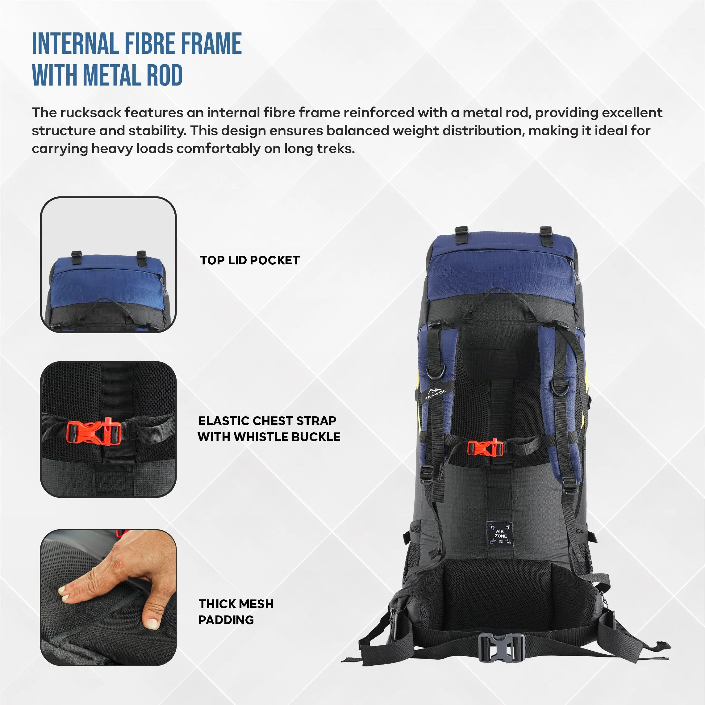 SKYRANGER-70 Rucksack - Navyblue