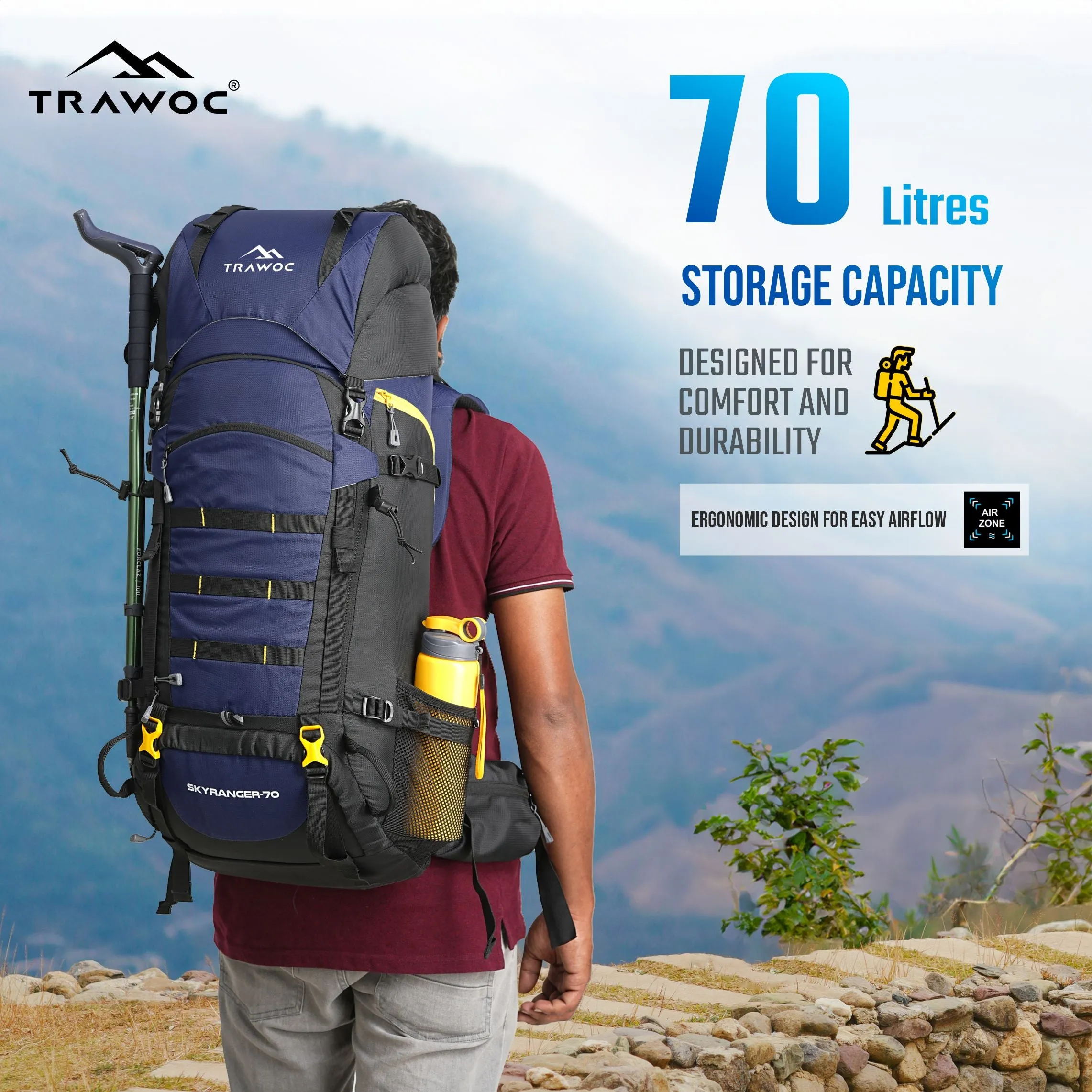 SKYRANGER-70 Rucksack - Navyblue