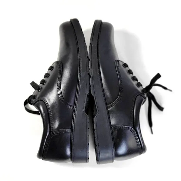 SlipLess Shoes Men Work Shoes Leather Black Size 7.5
