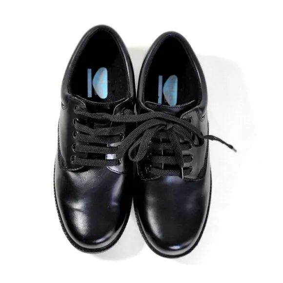 SlipLess Shoes Men Work Shoes Leather Black Size 7.5