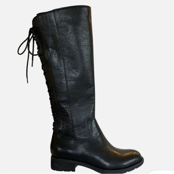 Sofft Women's Sharnell Black Leather Waterproof Knee-High Boots size 6 EUC