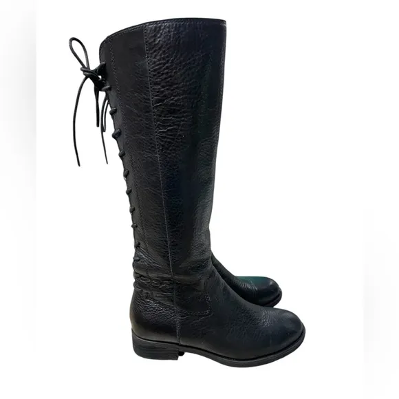 Sofft Women's Sharnell Black Leather Waterproof Knee-High Boots size 6 EUC