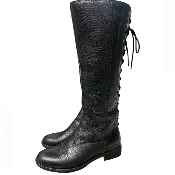 Sofft Women's Sharnell Black Leather Waterproof Knee-High Boots size 6 EUC
