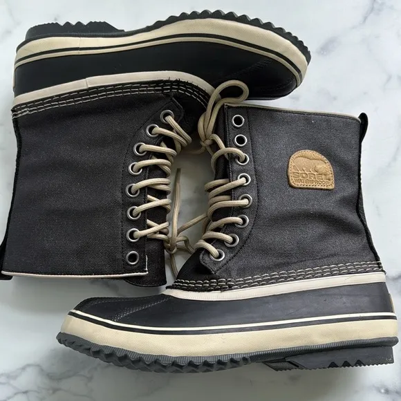 Sorel 1964 Premium CVS Waterproof Boots, Black/Fossil Size 8