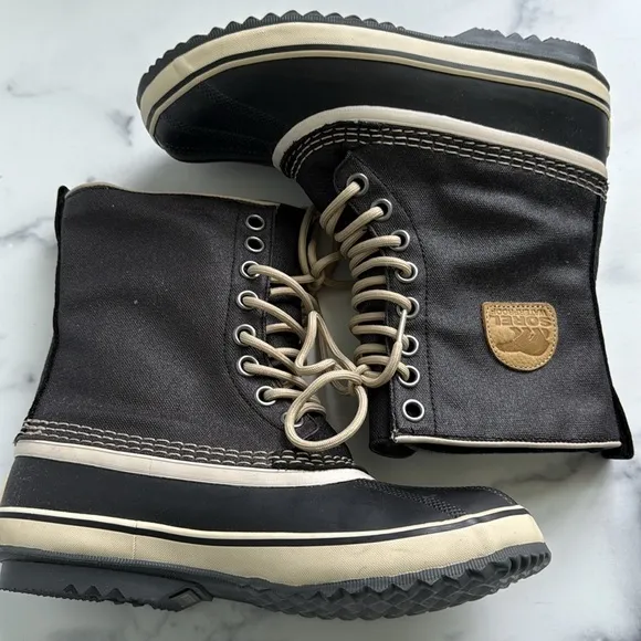 Sorel 1964 Premium CVS Waterproof Boots, Black/Fossil Size 8