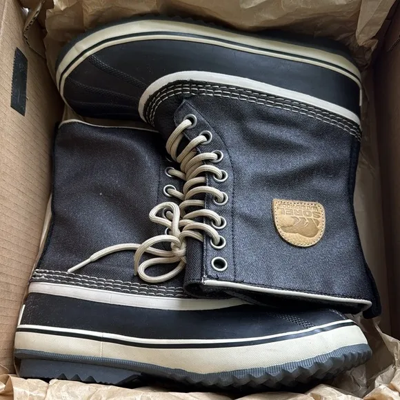 Sorel 1964 Premium CVS Waterproof Boots, Black/Fossil Size 8
