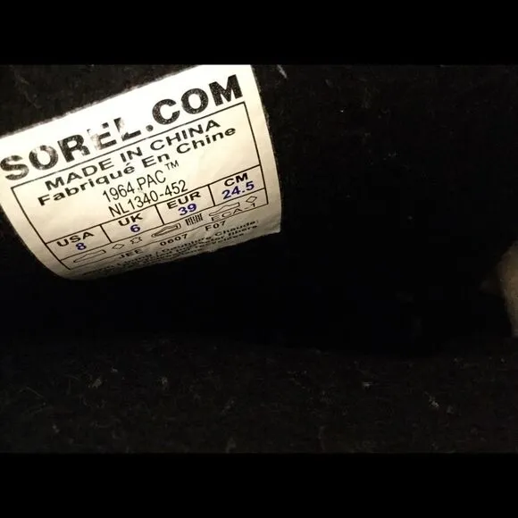 Sorel 1964 PAC  8  Insulated Snow Waterproof boots