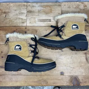 Sorel &quot;Tivoli III&quot; Waterproof‎ Winter Boots - Curry/Black - Women's 10