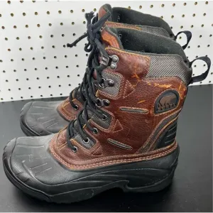 Sorel Avalanche Black Brown Leather Insulated Water Proof Boots size 9.5