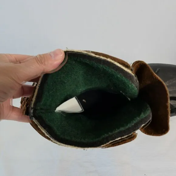 Sorel Badger ? Men's Sz 11 Brown Black Insulated Boots Felt Lining Snow Duck