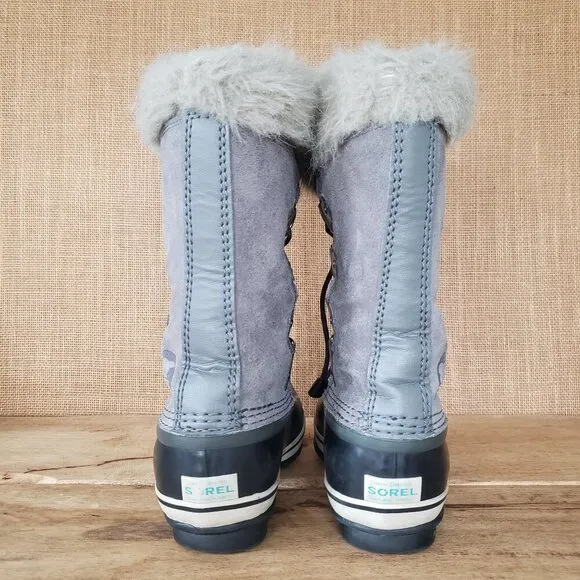 SOREL Big Kid Size 3 Joan of Arctic Waterproof Insulated Grey Winter Snow Boot