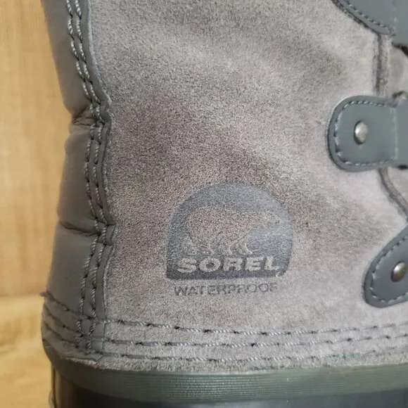 SOREL Big Kid Size 3 Joan of Arctic Waterproof Insulated Grey Winter Snow Boot