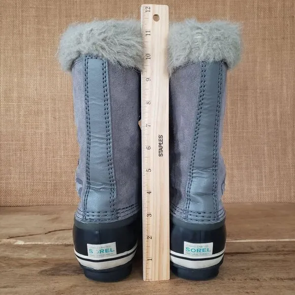 SOREL Big Kid Size 3 Joan of Arctic Waterproof Insulated Grey Winter Snow Boot