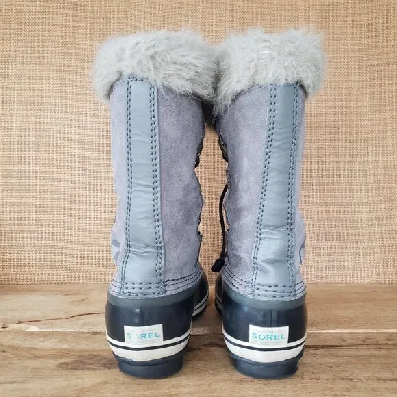 SOREL Big Kid Size 3 Joan of Arctic Waterproof Insulated Grey Winter Snow Boot