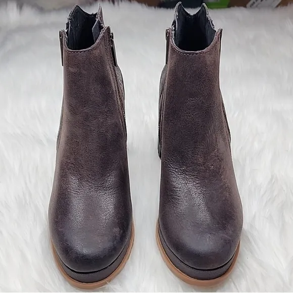SOREL Blake Bootie Blackened Brown Double Side Zip Boots