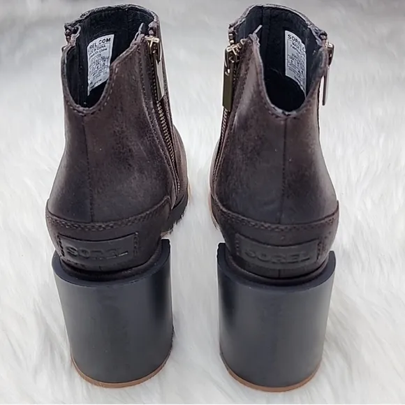 SOREL Blake Bootie Blackened Brown Double Side Zip Boots