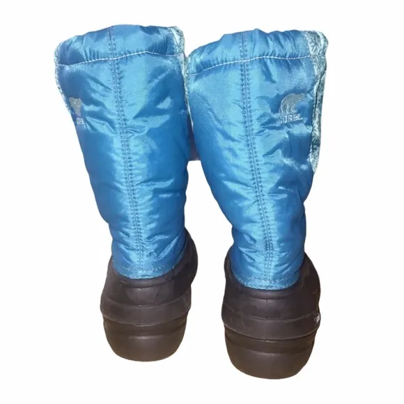 Sorel Blue Insulated Winter Snow Boots Big Kids Size 6
