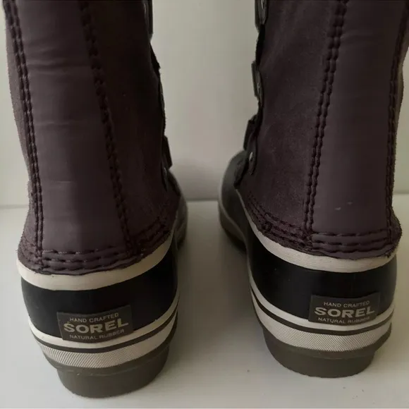 Sorel Boots  Joan Of Arctic Hand Crafted Waterproof purple Suede Women's size 4