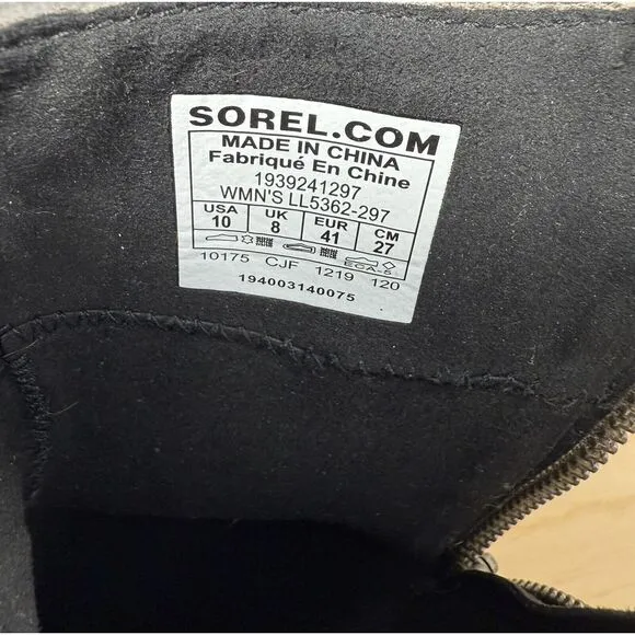 Sorel Boots Women's Size 10‎ Joan Of Arctic Wedge Zip II Waterproof Chelsea