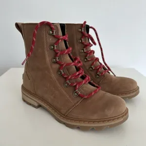 Sorel Boots Womens Womens 8.5 Tan Leather Lace Up Lennox Combat Hike Waterproof