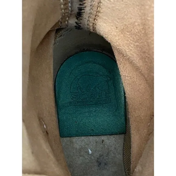 SOREL Caribou Insulated Snow Work Boots, Men's Size 8 - Brown Leather Waterproof
