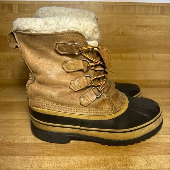 Sorel Caribou Insulated Waterproof Boots Womens Size 9 Snow Fleece lined