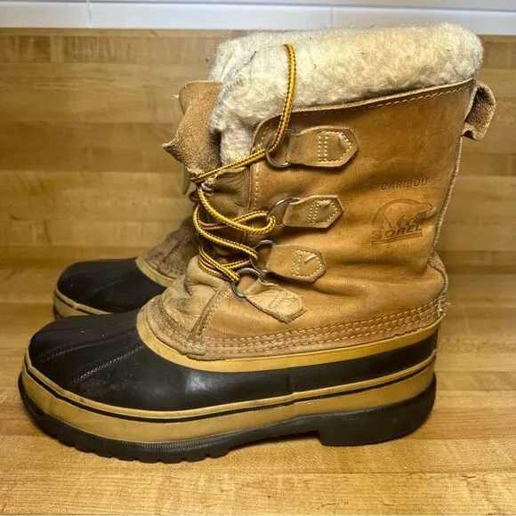 Sorel Caribou Insulated Waterproof Boots Womens Size 9 Snow Fleece lined