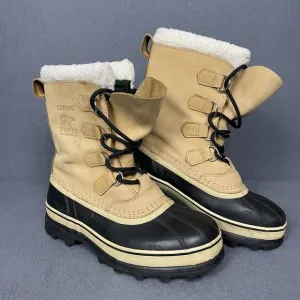 Sorel Caribou NM1000-281 Boot Men's US 7.5 Buff Nubuck Waterproof Snow Boots