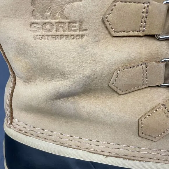 Sorel Caribou NM1000-281 Boot Men's US 7.5 Buff Nubuck Waterproof Snow Boots