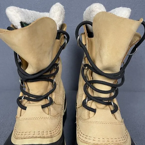 Sorel Caribou NM1000-281 Boot Men's US 7.5 Buff Nubuck Waterproof Snow Boots