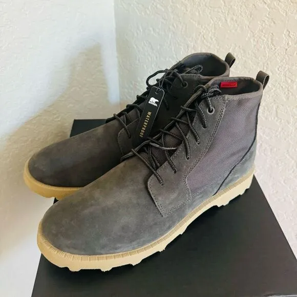 SOREL Caribou OTM Waterproof Chukka Men's Leather Suede Boot, Size 14, Brown NWT
